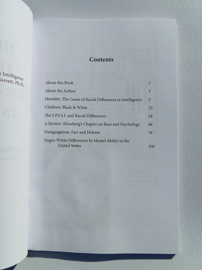 'Heredity: The Cause of Racial Differences in Intelligence by Henry Garrett