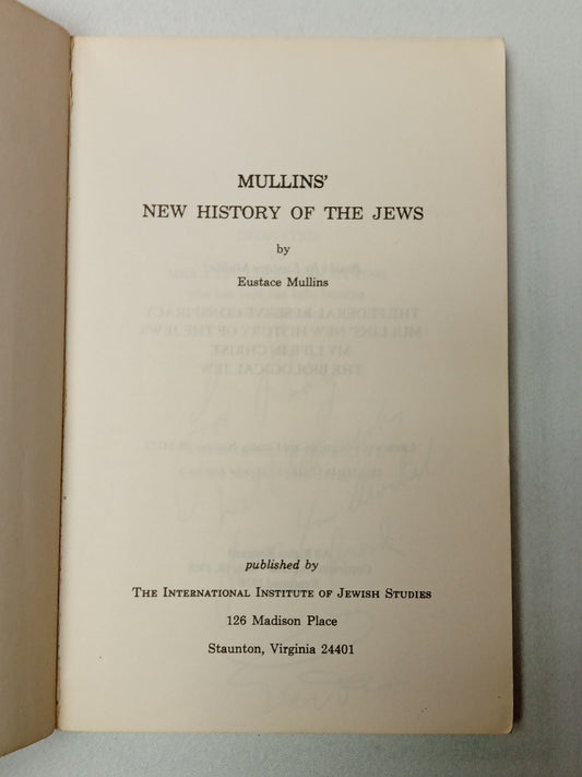 New History of the Jews by Eustace Mullins