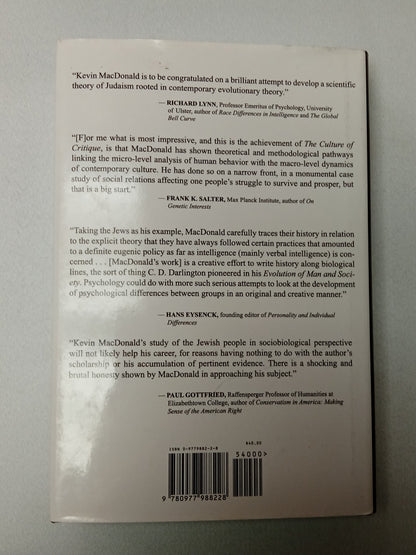 Cultural Insurrections: Civilization and Jewish Influence by Kevin MacDonald HB