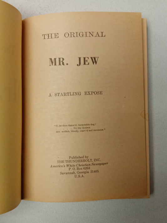 Original Mr. Jew by Jesse Stoner