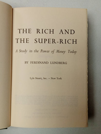 Rich and the Super-Rich by Ferdinand Lundberg