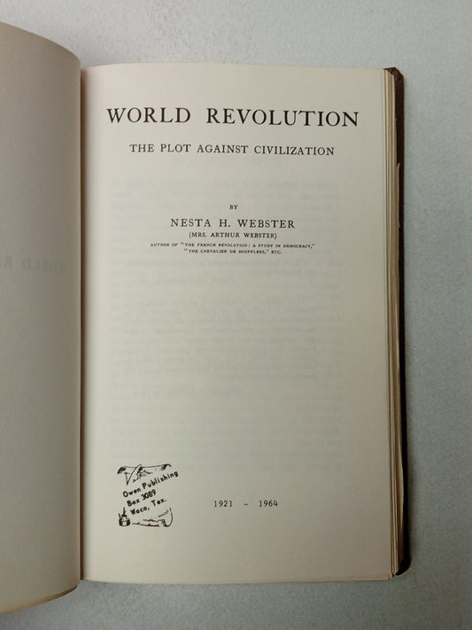 World Revolution by Nesta Webster