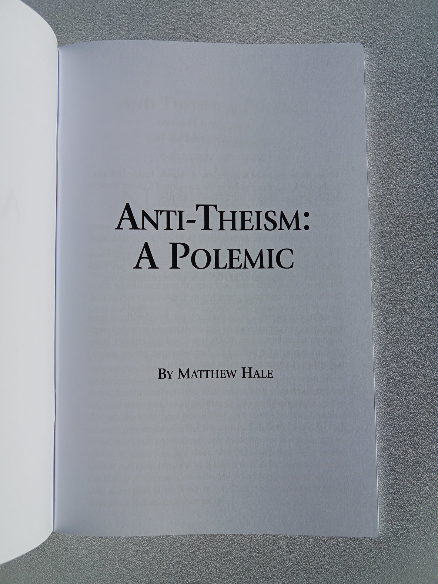 Anti-Theism: A Polemic by Matthew Hale SB