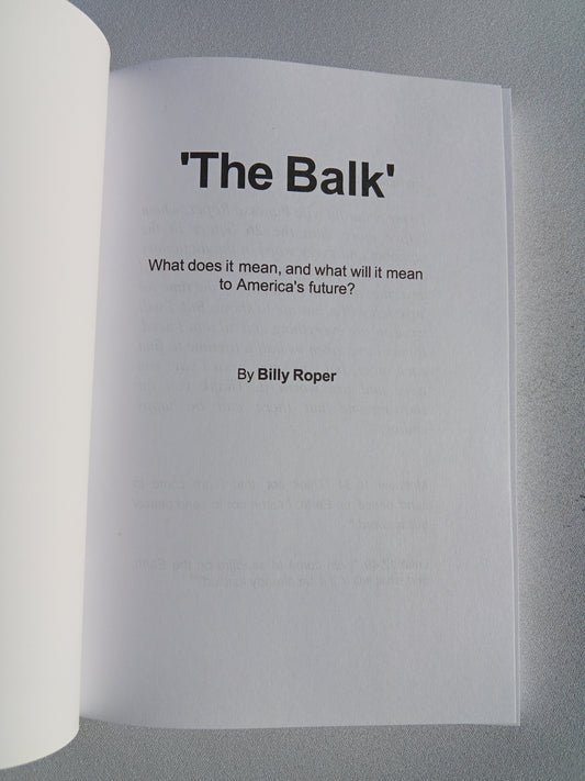 Balk by Billy Roper PB