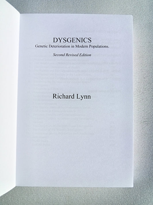 Dysgenics: Genetic Deterioration in Modern Populations by Richard Lynn PB