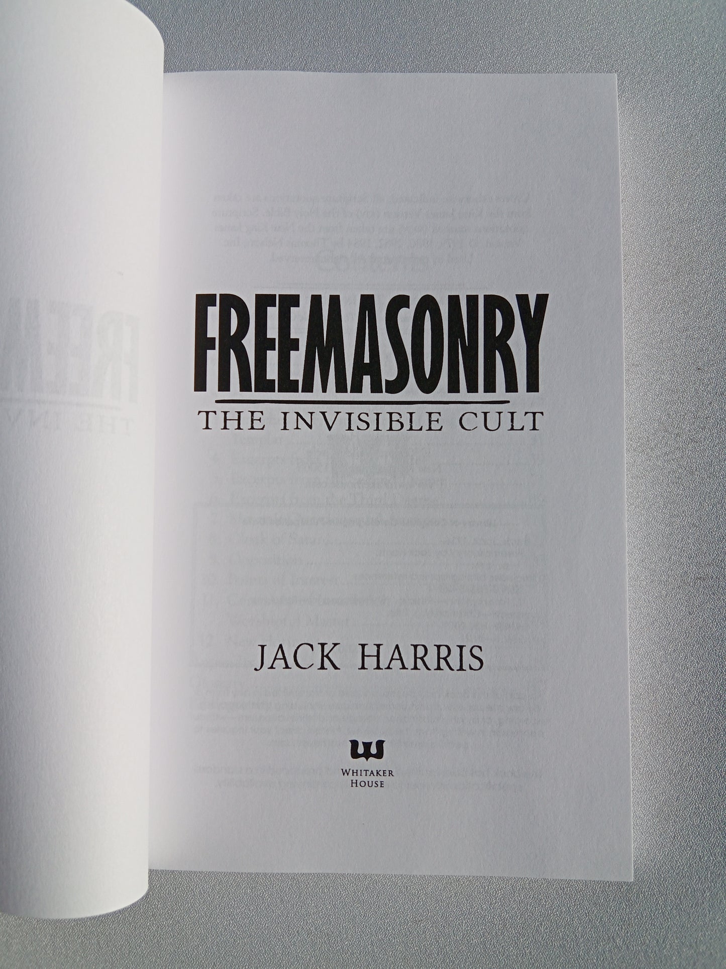 Freemasonry: The Invisible Cult by Jack Harris PB