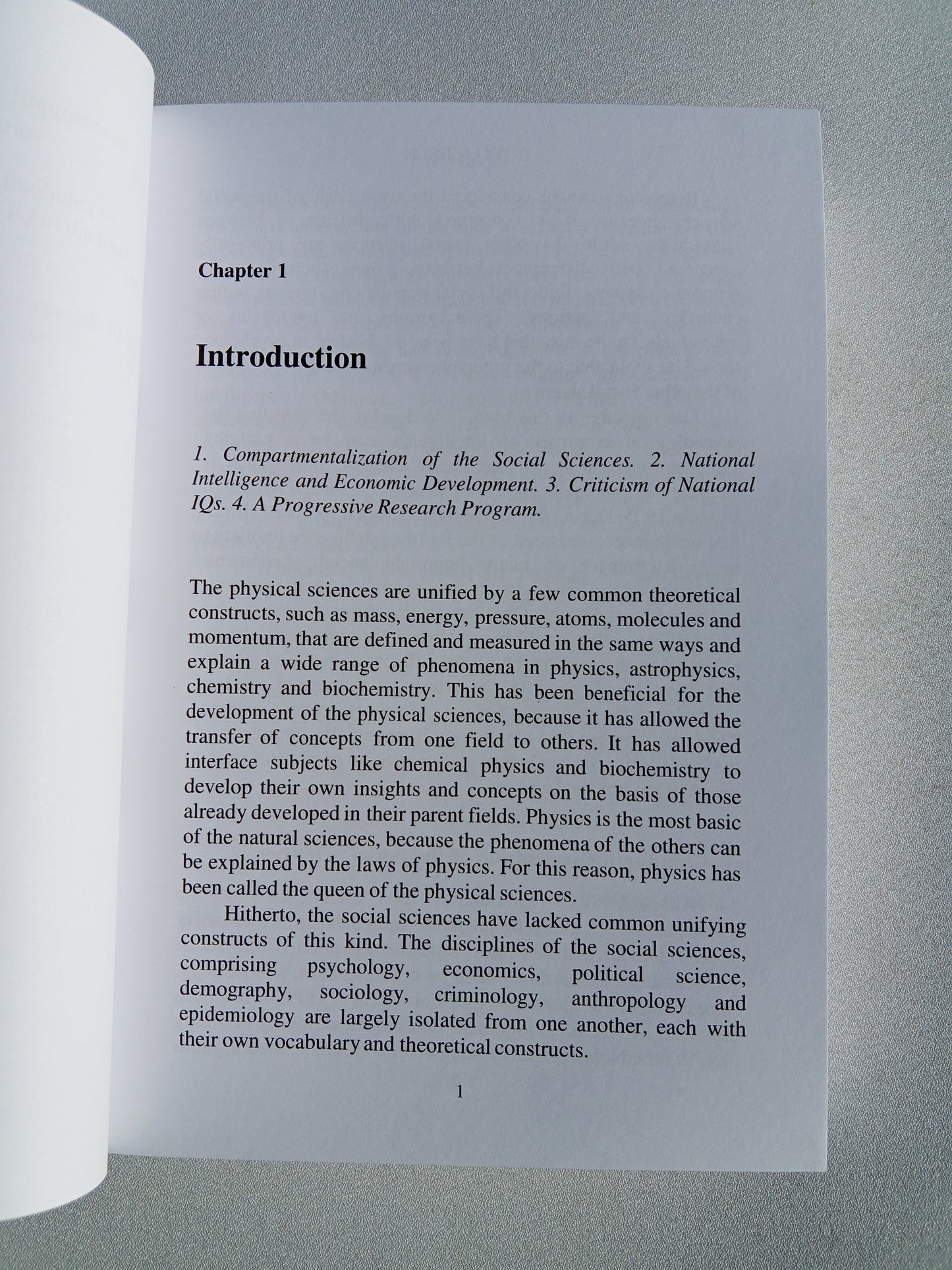 Intelligence: A Unifying Construct for the Social Sciences by Richard Lynn PB