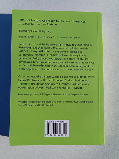 Life History Approach to Human Differences: A Tribute to Philippe Rushton by Helmuth Nyborg