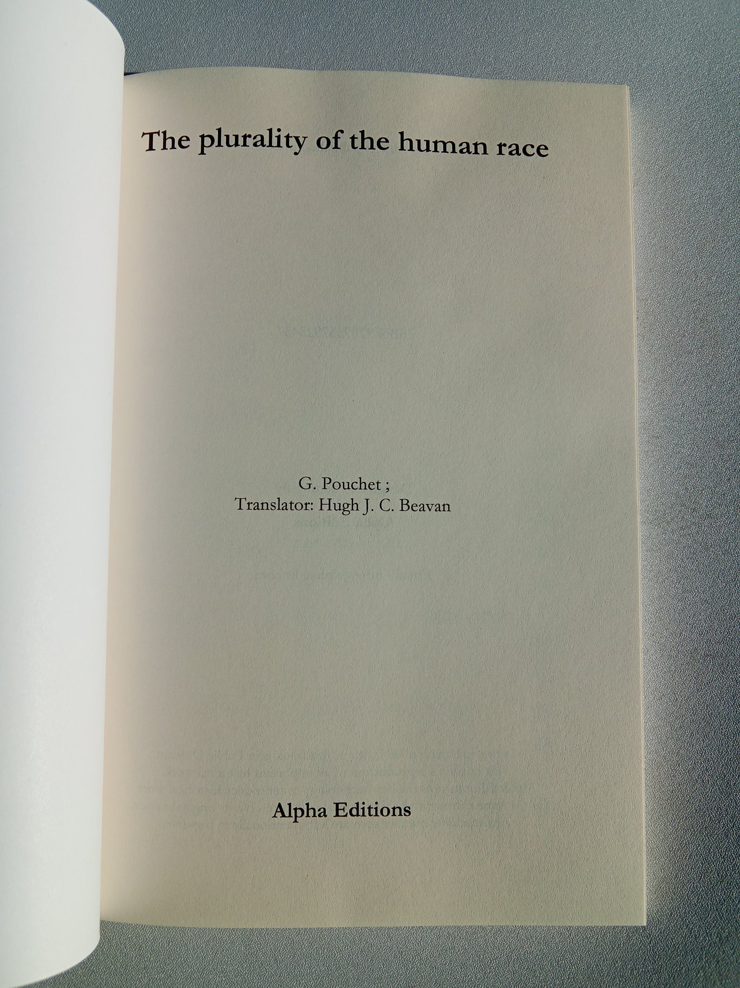 Plurality of the Human Race by George Pouchet