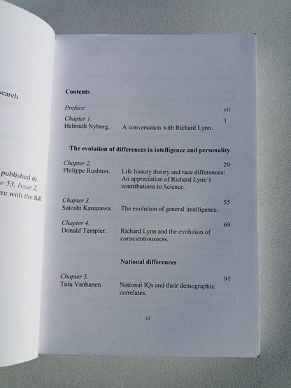 Race and Sex Differences in Intelligence and Personality by Helmuth Nyborg PB