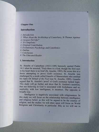 Religion and Intelligence: An Evolutionary Analysis by Edward Dutton PB