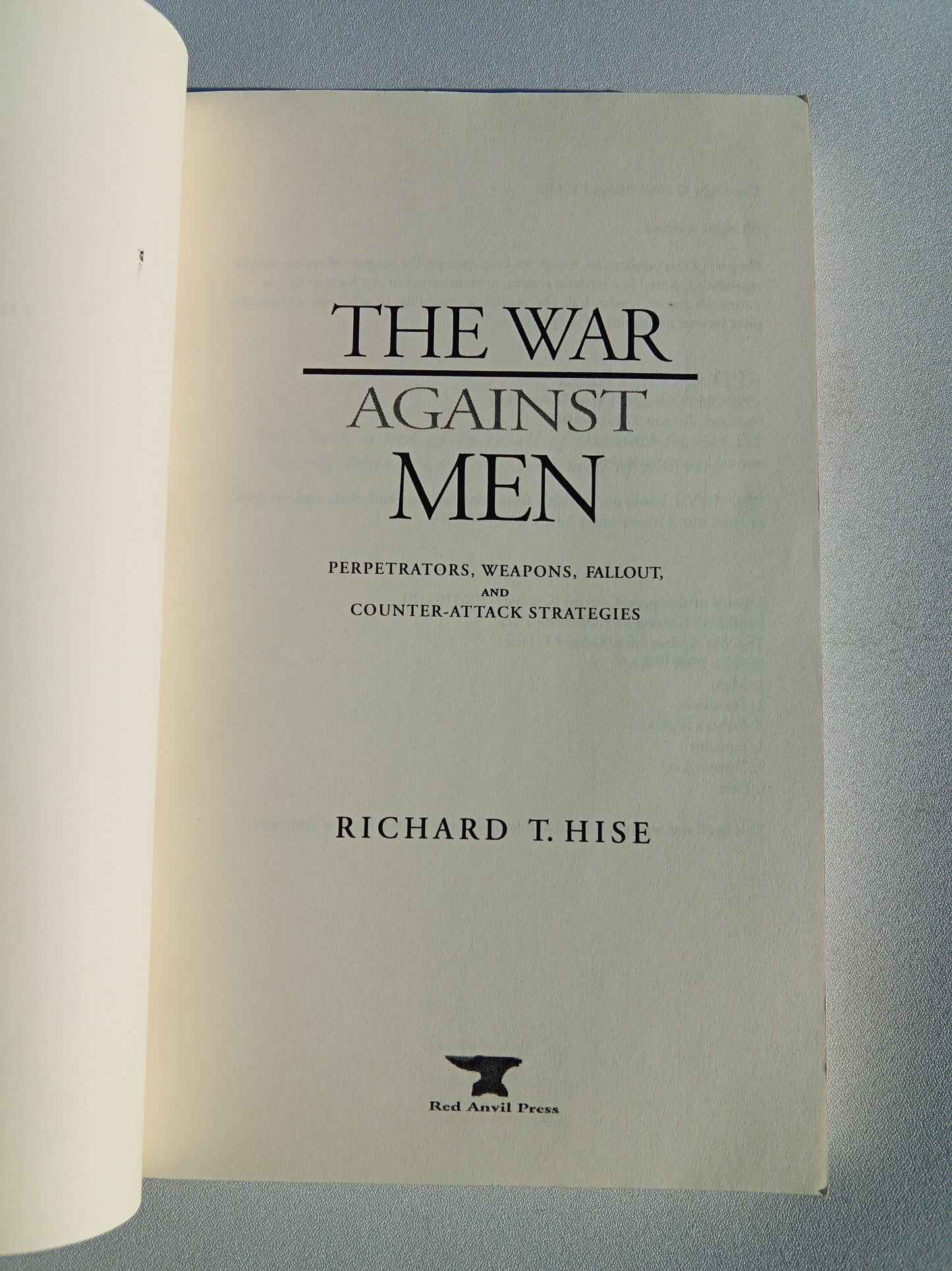 War Against Men: What Men Must Do if America is to Survive by Richard Hise