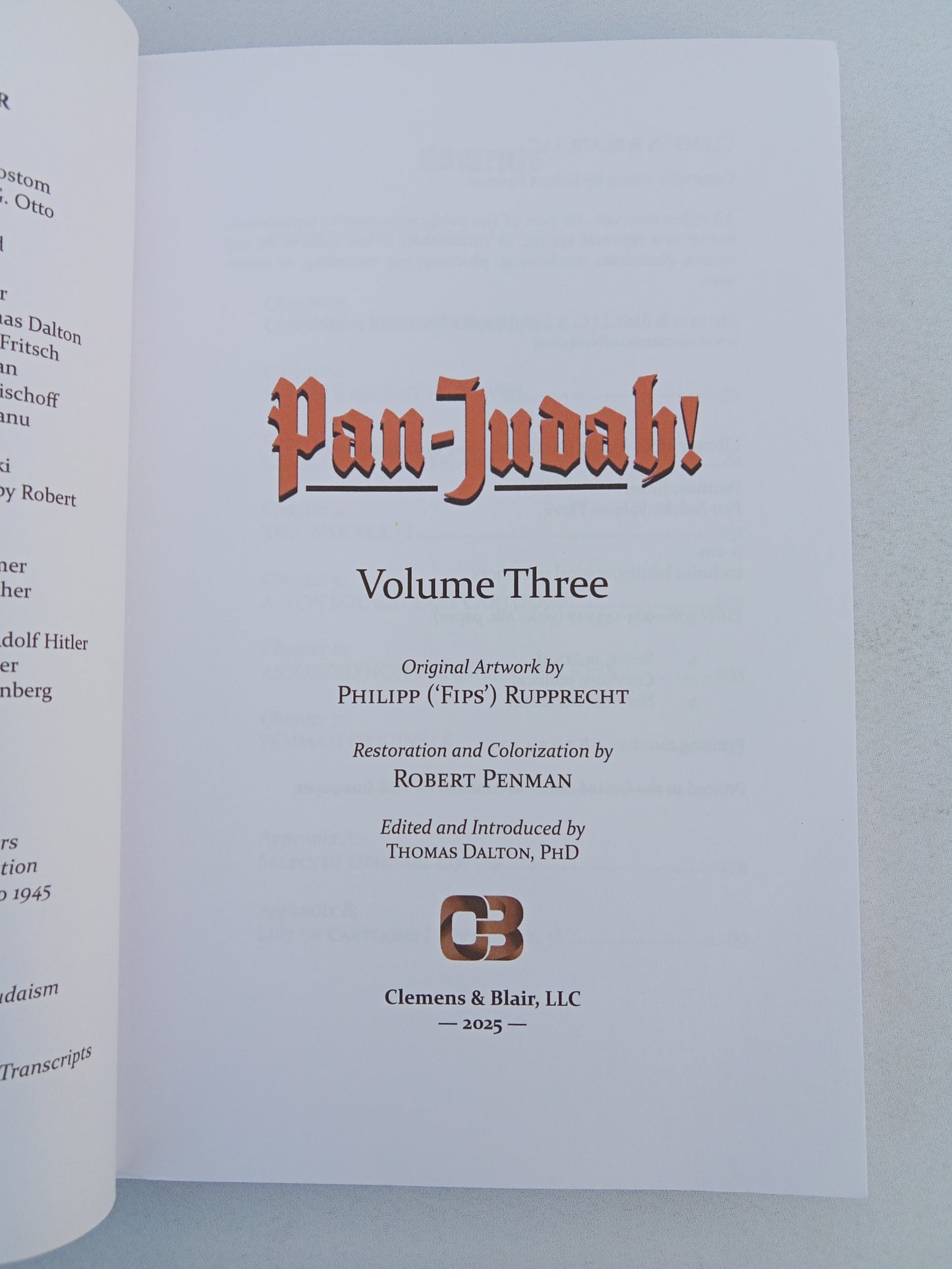 Pan-Judah!, Volume 3: Political Cartoons of Der Sturmer by Thomas Dalton PB