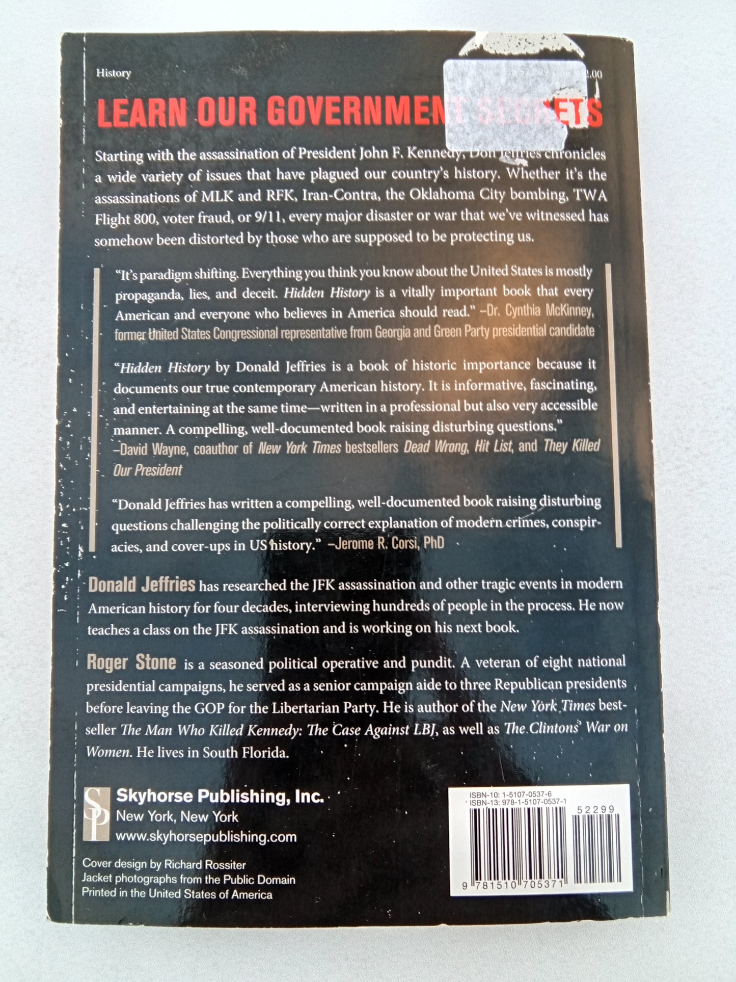 Hidden History: Modern Crimes, Conspiracies, and Cover-Ups by Donald Jeffries PB