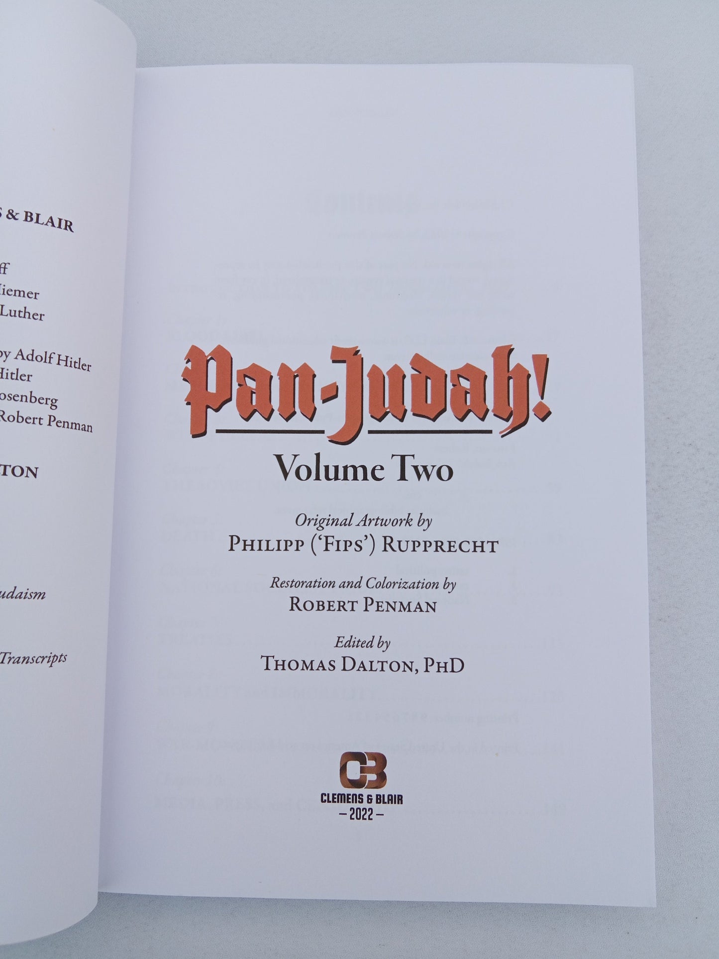 Pan-Judah!, Volume 2: Political Cartoons of Der Sturmer by Thomas Dalton PB