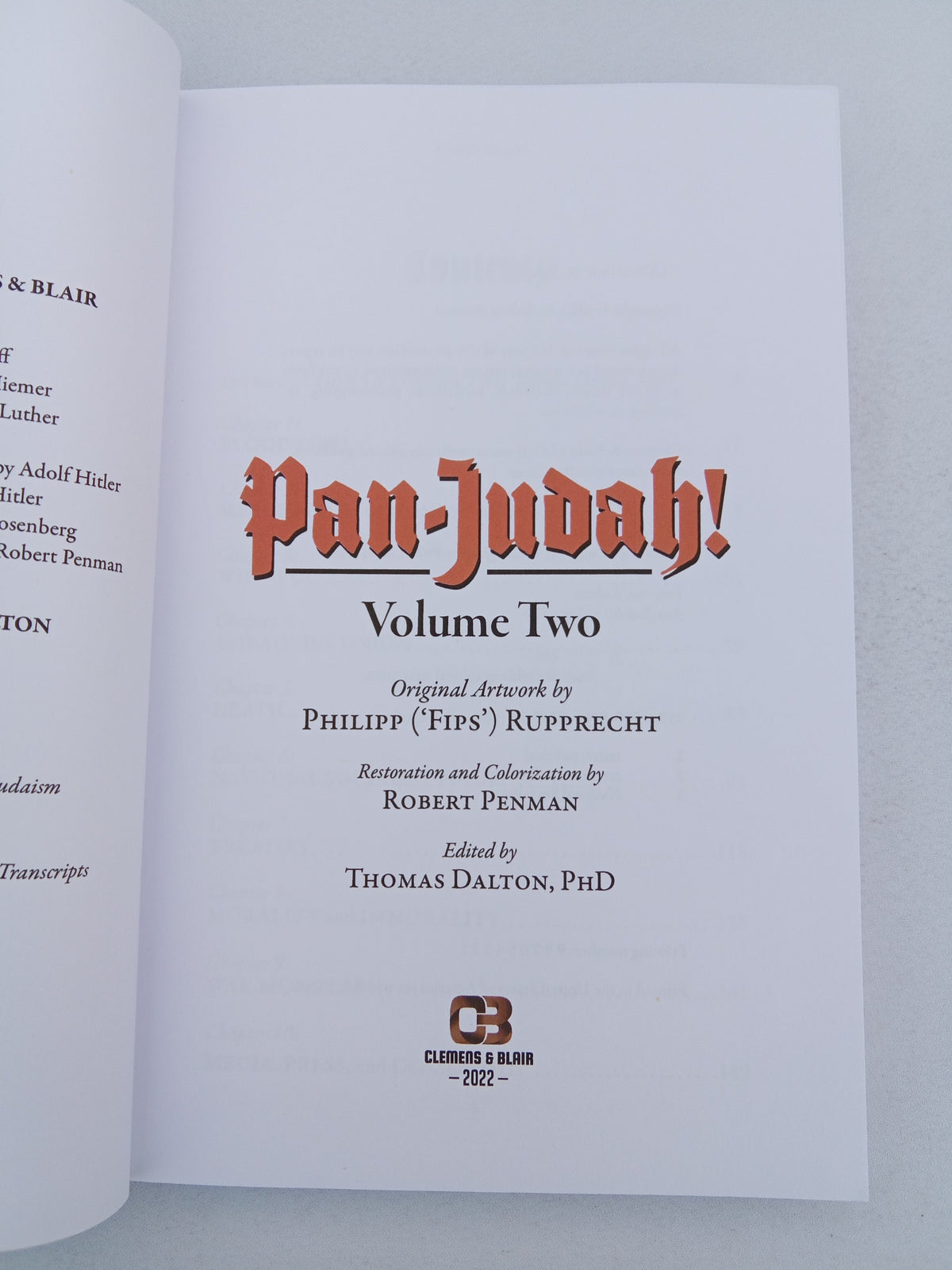 Pan-Judah!, Volume 2: Political Cartoons of Der Sturmer by Thomas Dalton PB