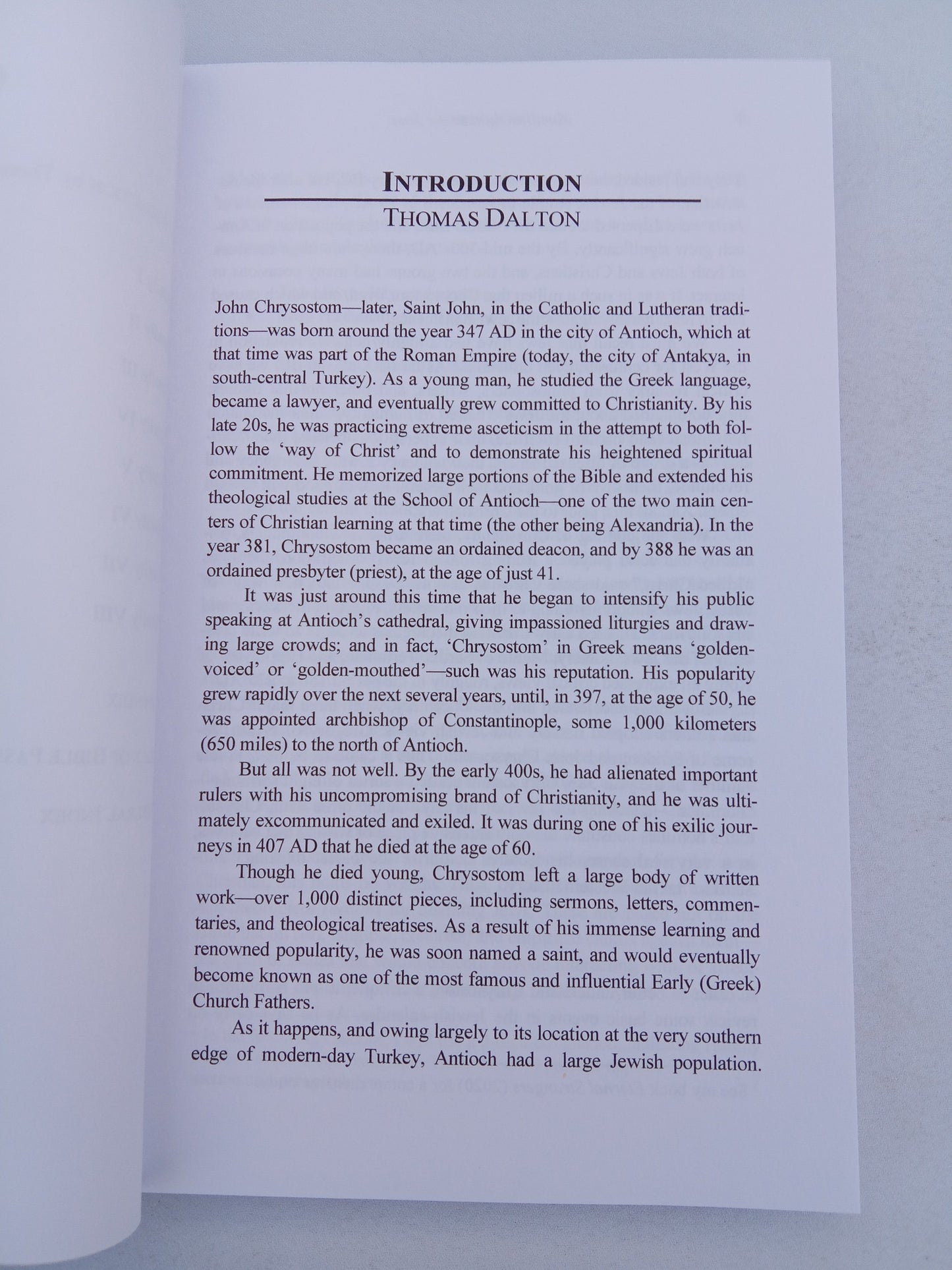 Homilies Against the Jews by John Chrysostom PB