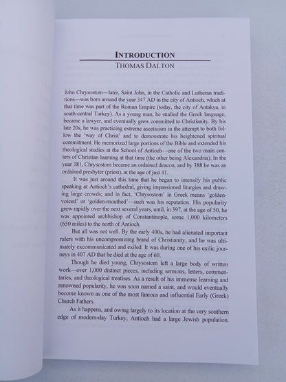 Homilies Against the Jews by John Chrysostom PB