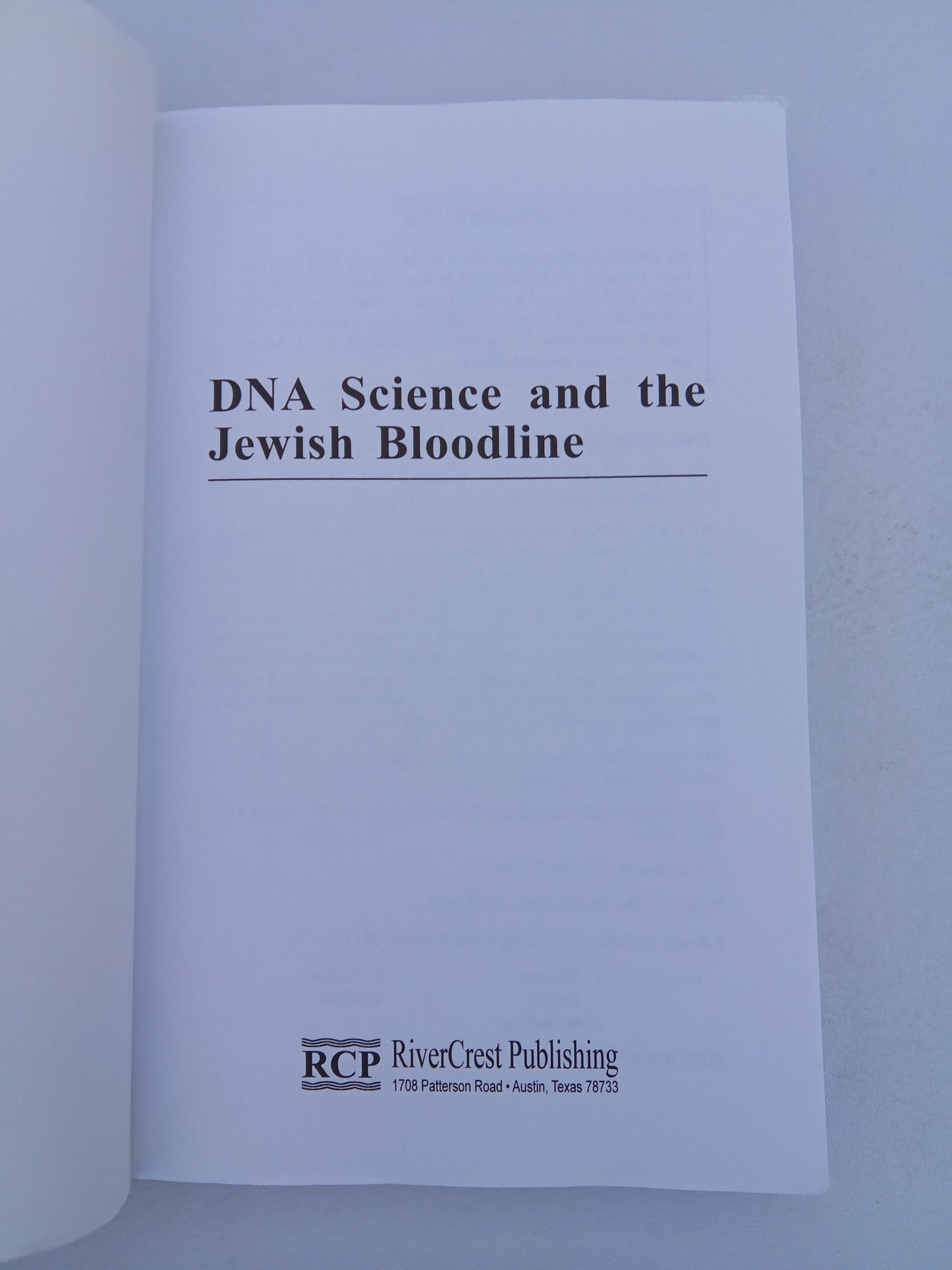 DNA Science and the Jewish Bloodline by Texe Marrs PB
