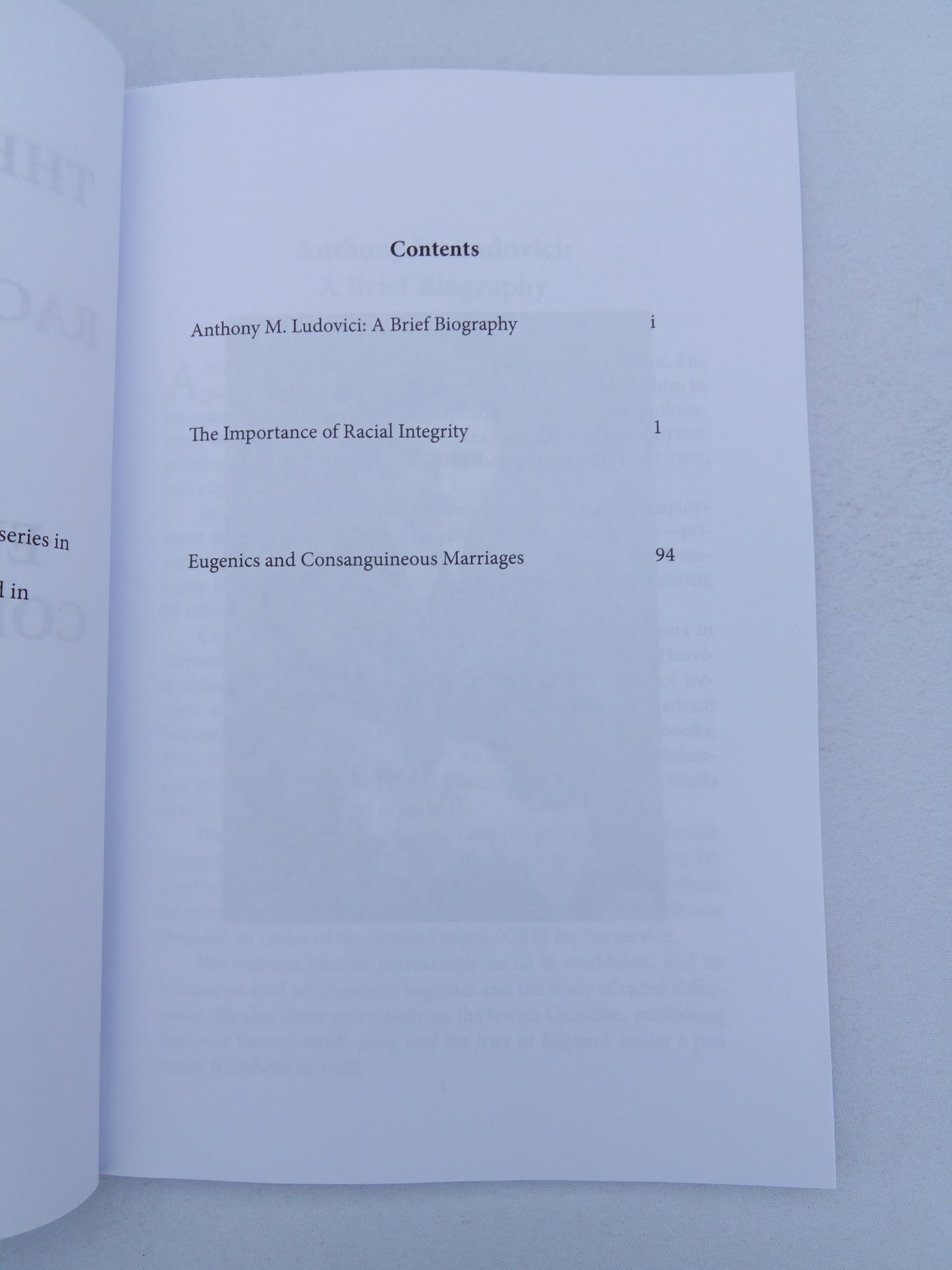 Importance of Racial Integrity by Anthony Ludovici PB
