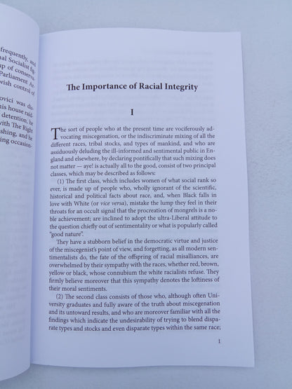 Importance of Racial Integrity by Anthony Ludovici PB