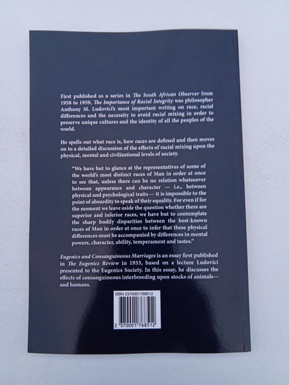 Importance of Racial Integrity by Anthony Ludovici PB