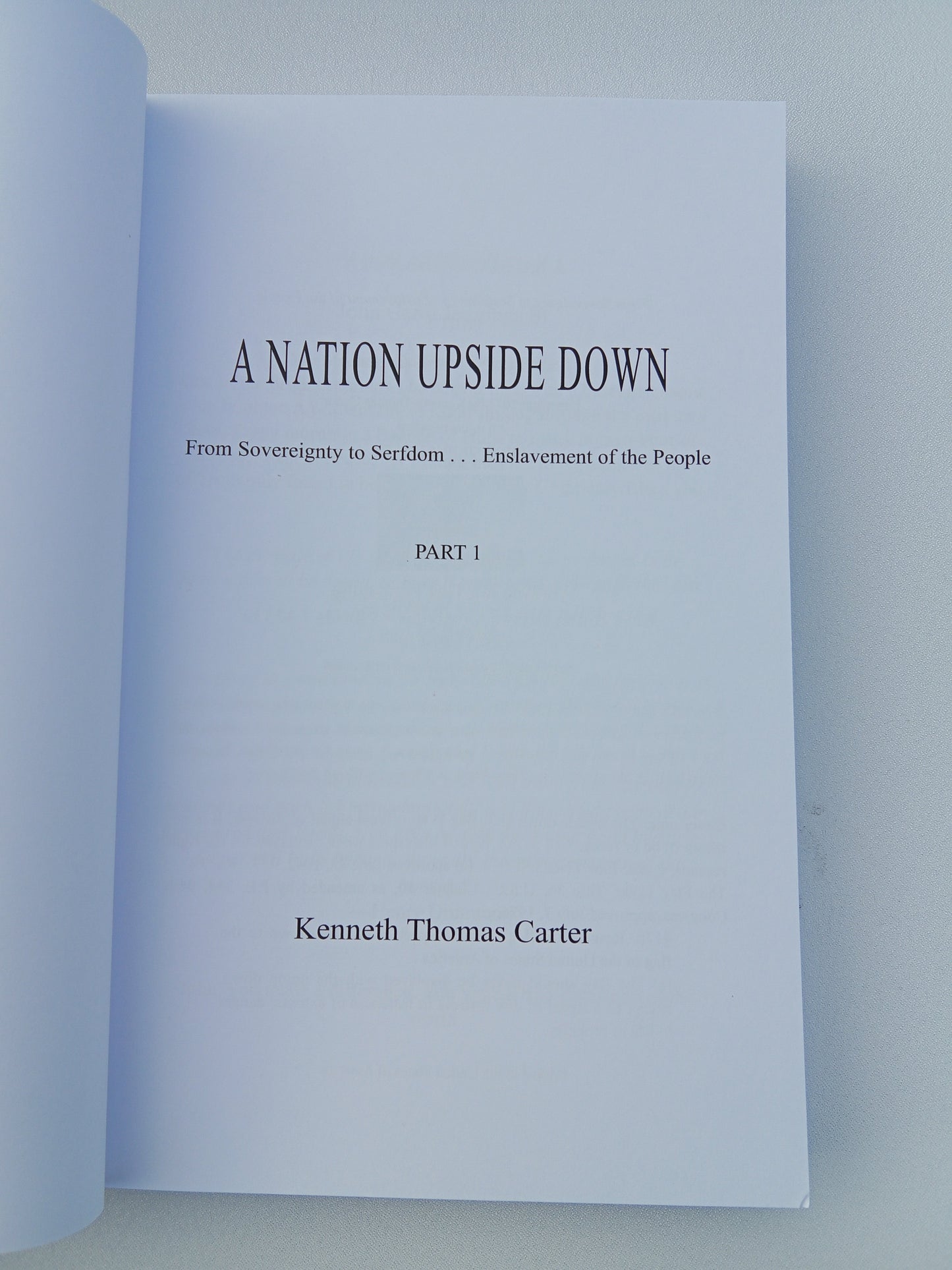 Nation Upside Down, Volume 1 by Kenneth Carter