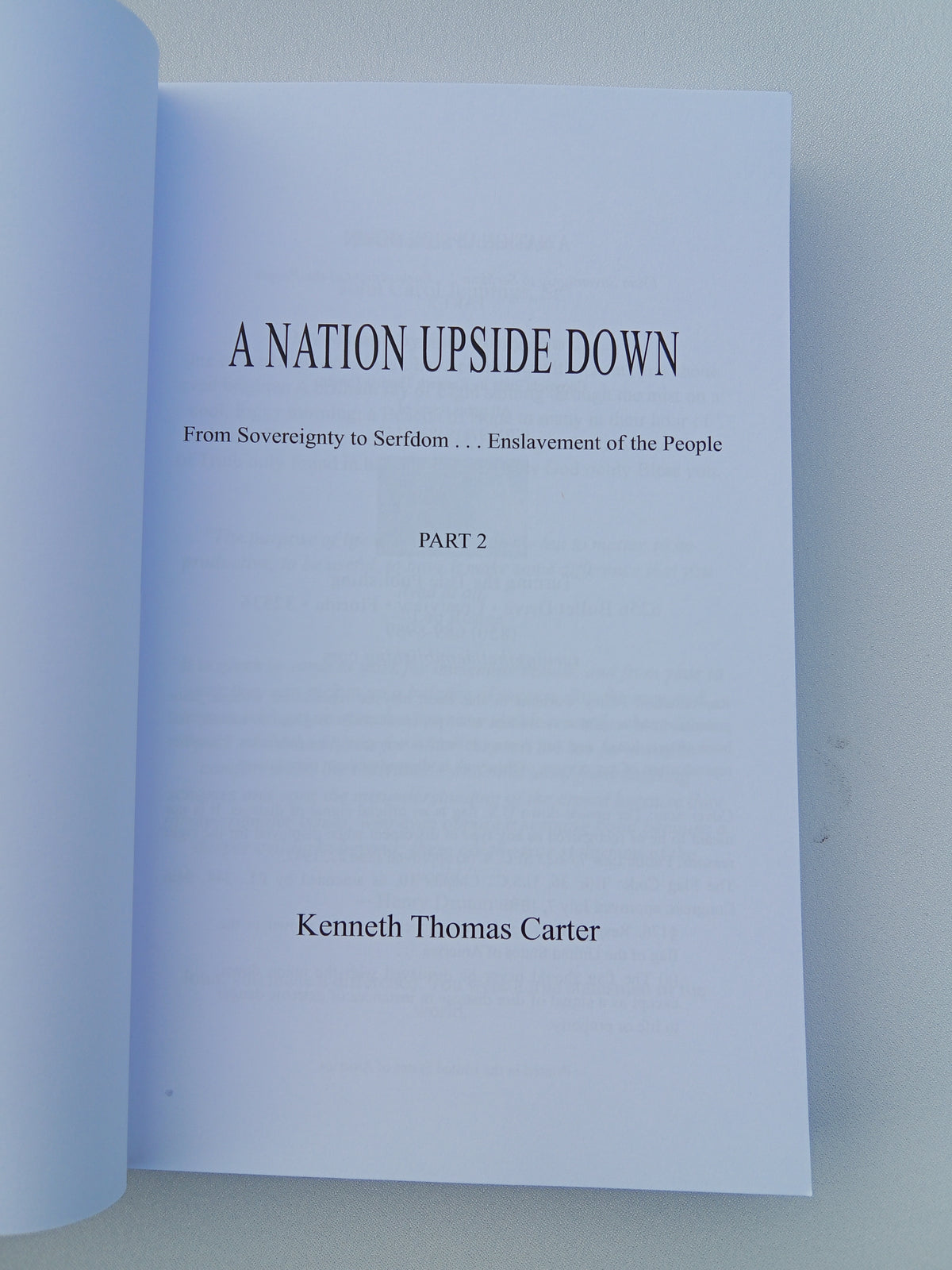 Nation Upside Down, Volume 2 by Kenneth Carter PB