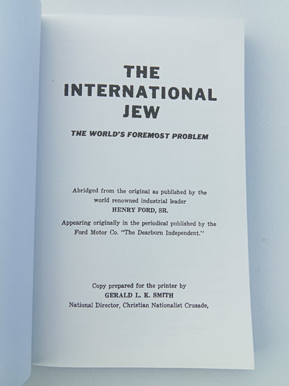 International Jew, Abridged by Henry Ford PB
