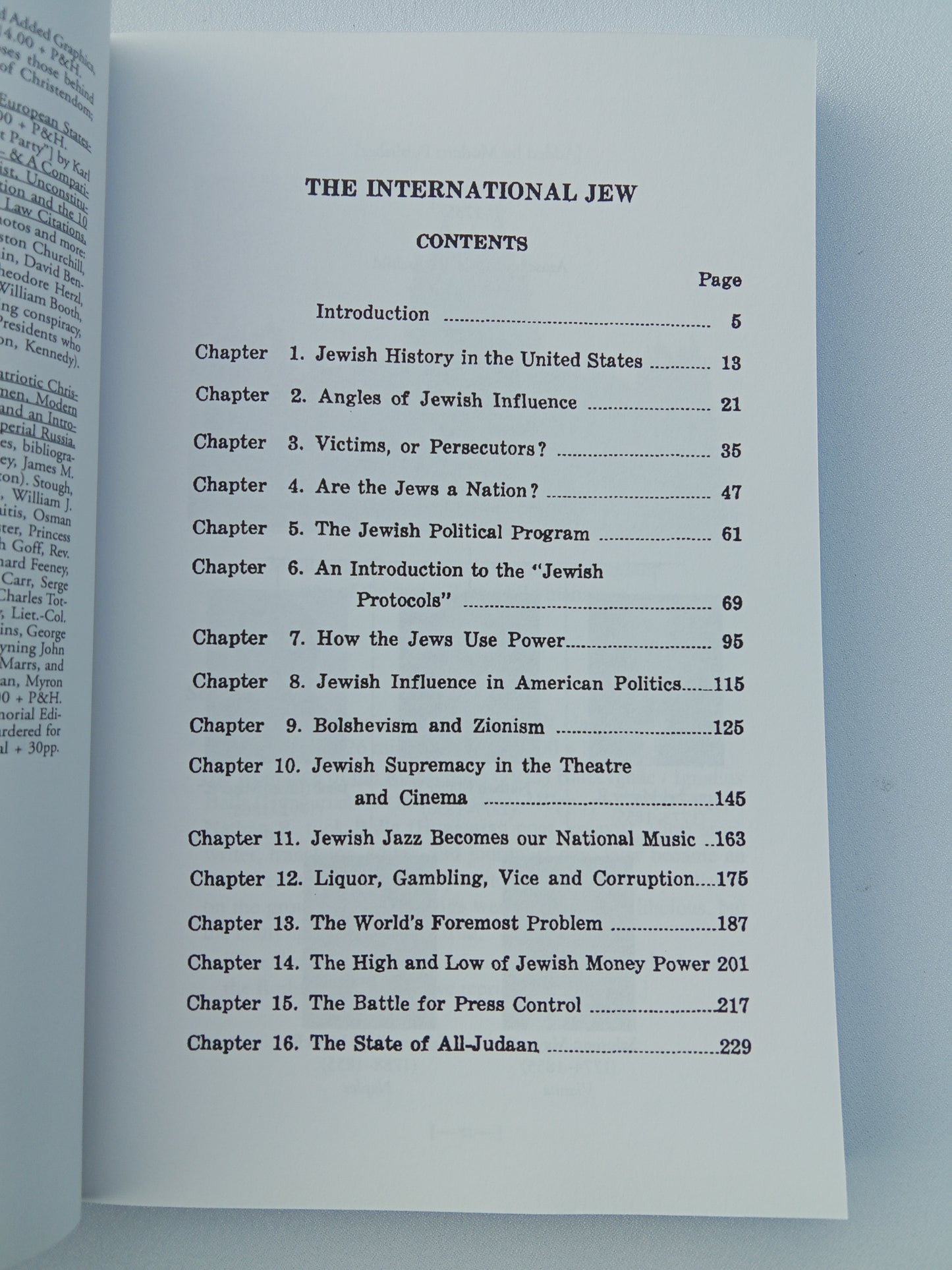 International Jew, Abridged by Henry Ford PB