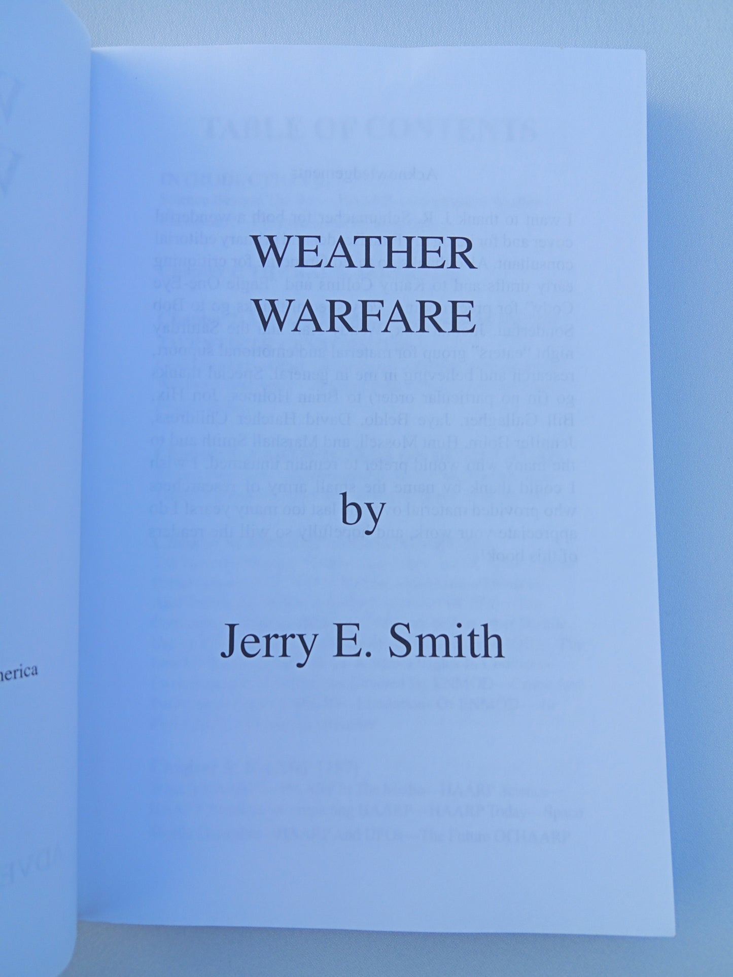 'Weather Warfare: The Military's Plan to Draft Nature by Jerry Smith