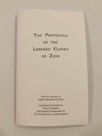 Protocols of the Learned Elders of Zion, Abridged Edition by Victor Marsden SB