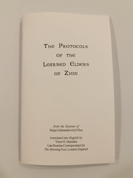 Protocols of the Learned Elders of Zion, Abridged Edition by Victor Marsden SB