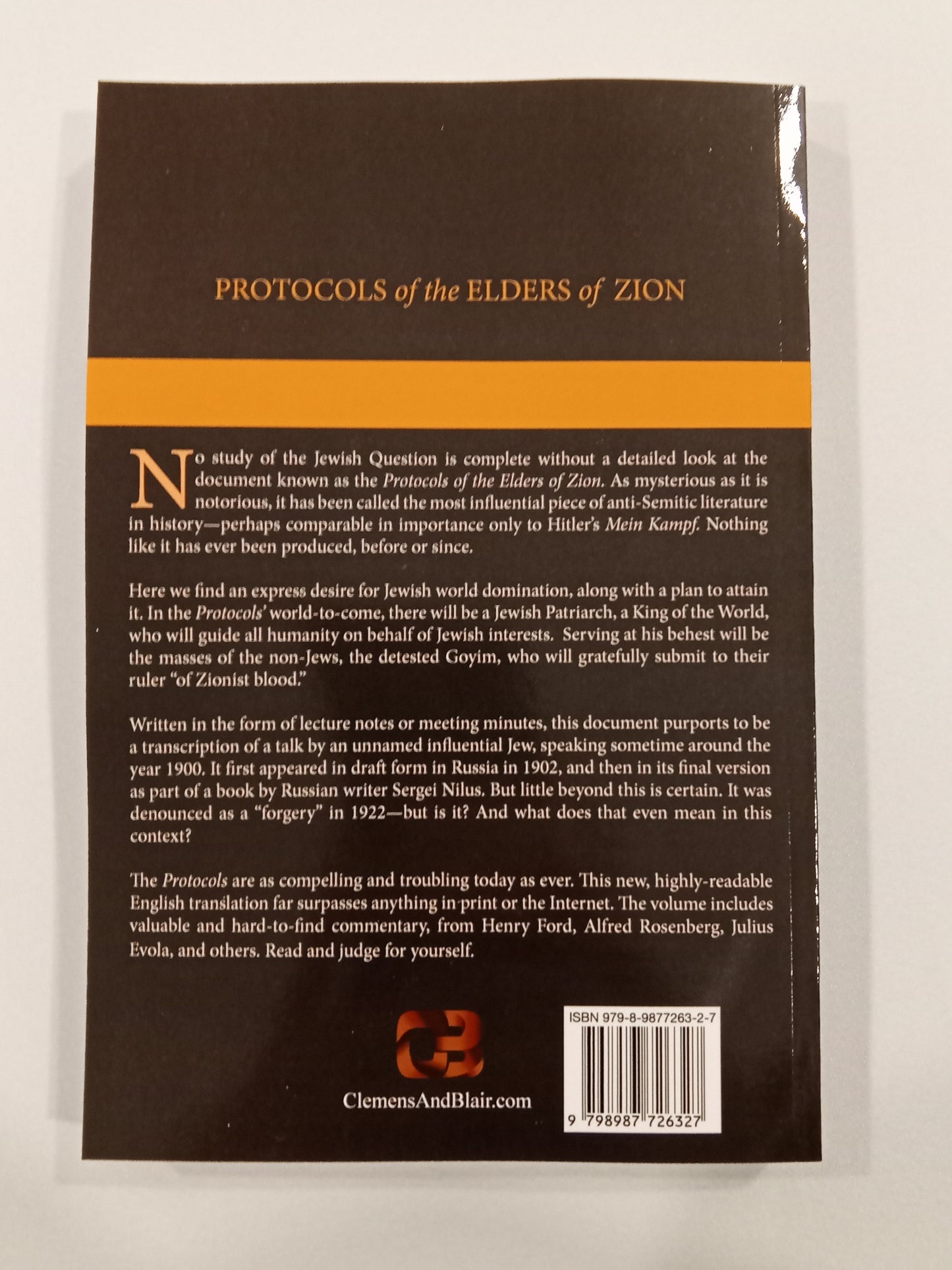 'Protocols of the Learned Elders of Zion, Definitive Edition by Victor Marsden PB