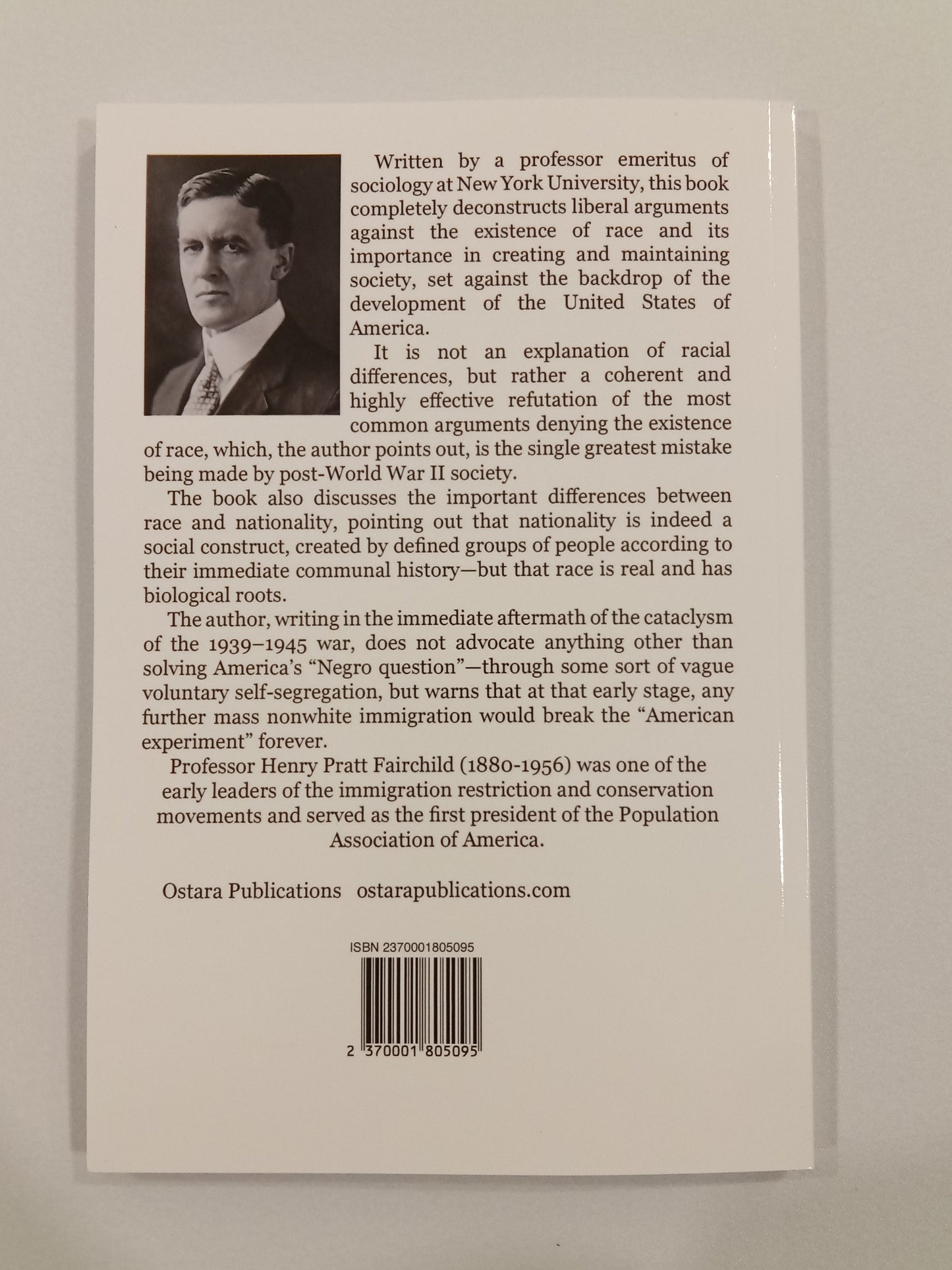 Race and Nationality: As Factors in American Life by Henry Fairchild PB