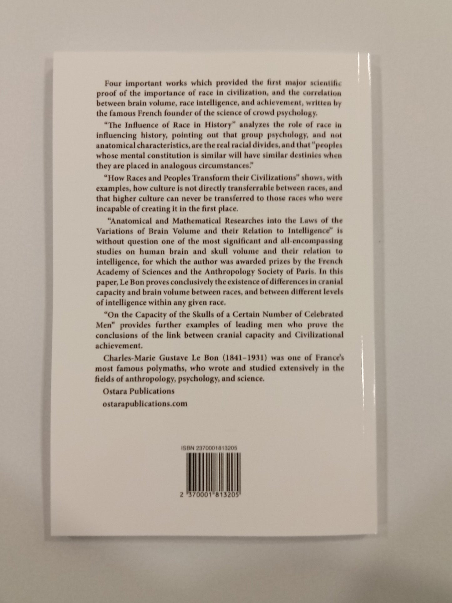 Influence of Race in History by Gustave le Bon