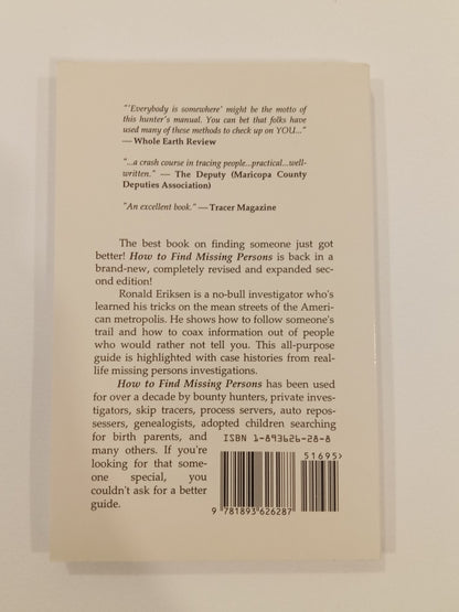 How to Find Missing Persons: A Handbook for Investigators by Ronald Eriksen