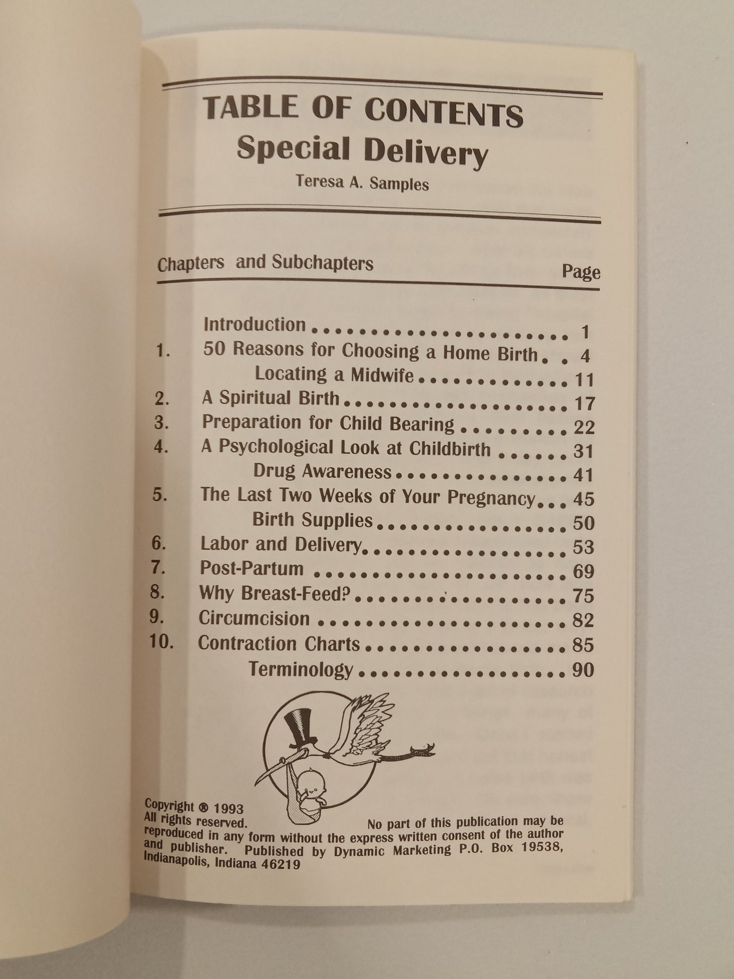 Special Delivery: The Complete Guide to Natural Home Birth by Teresa Samples