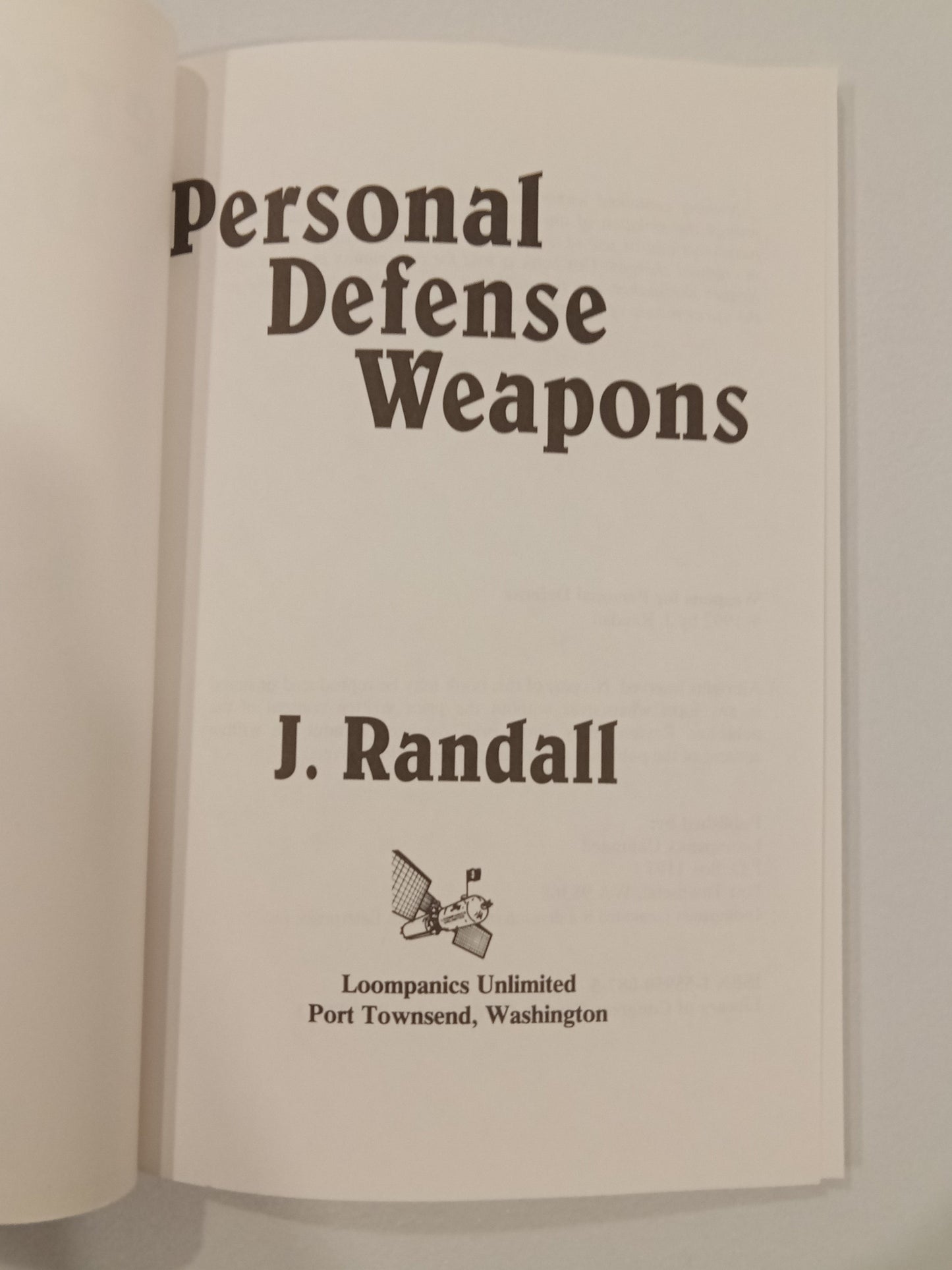 Personal Defense Weapons by J. Randall