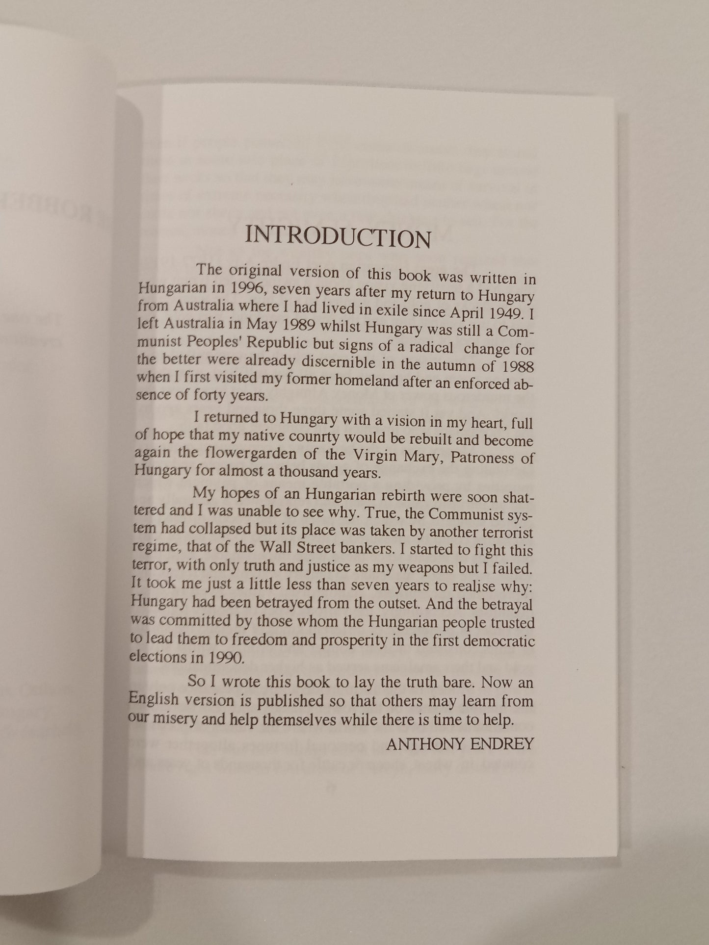 Robber Banks of Wall Street: A Conspiracy to Enslave the World by Anthony Endrey