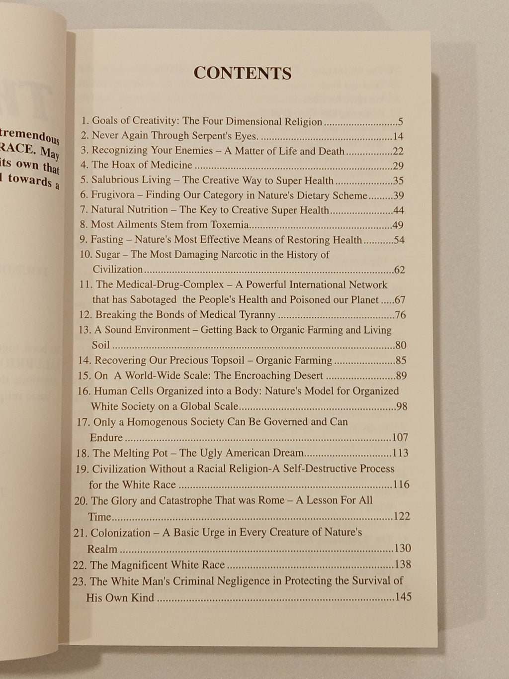 'White Man's Bible by Ben Klassen PB