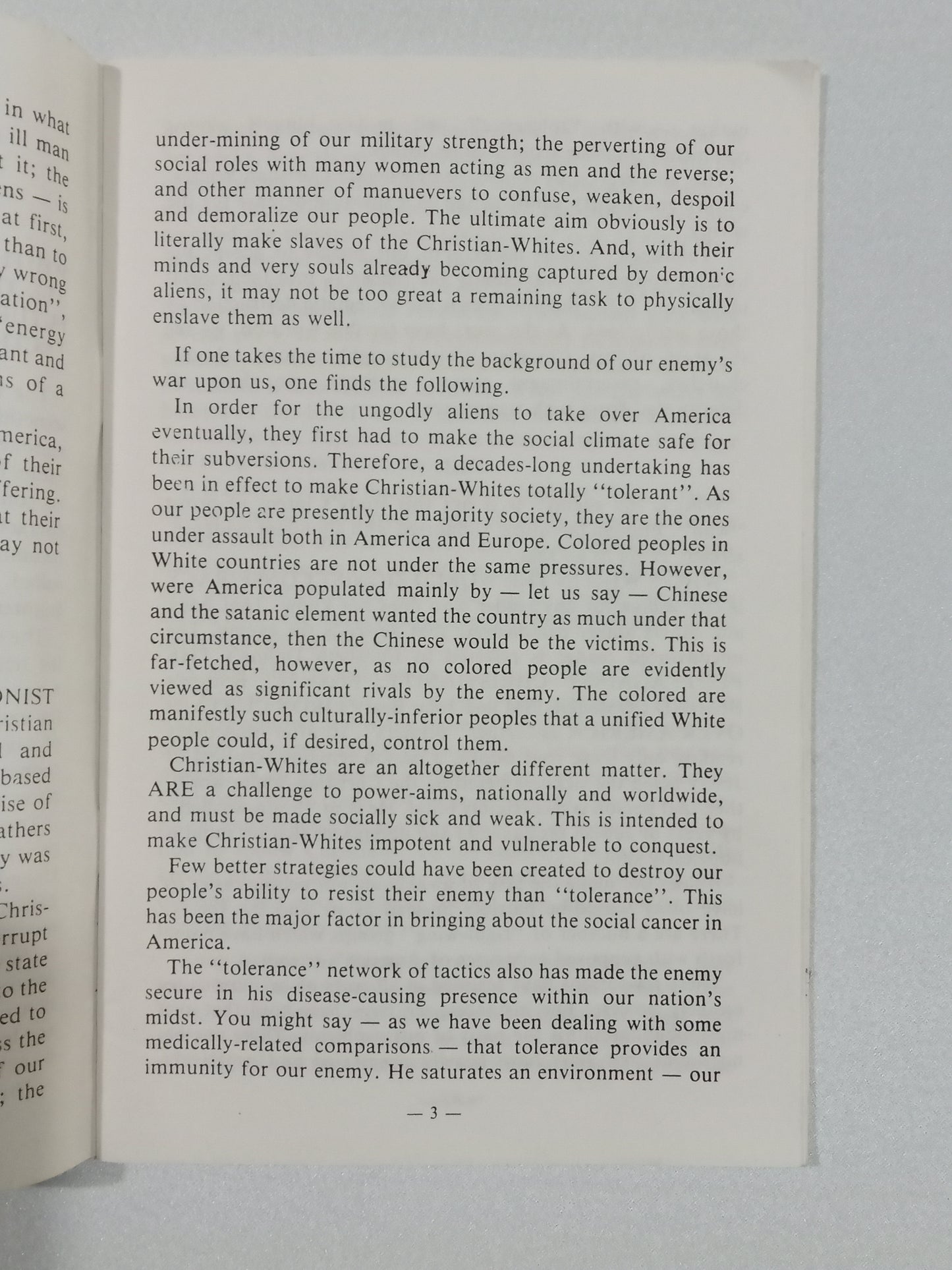 Tolerance: Jewry's War on Whites by James Combs SB