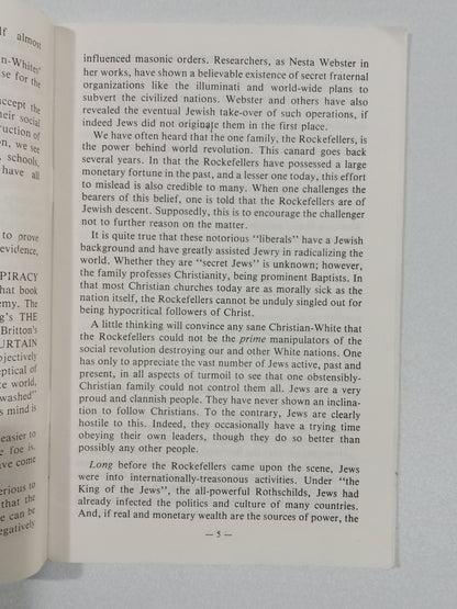 Tolerance: Jewry's War on Whites by James Combs SB