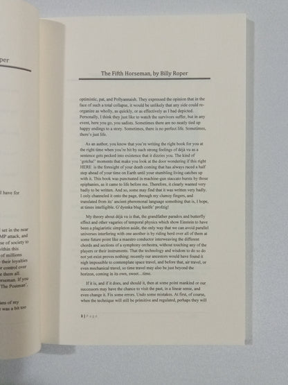Fifth Horseman by Billy Roper PB