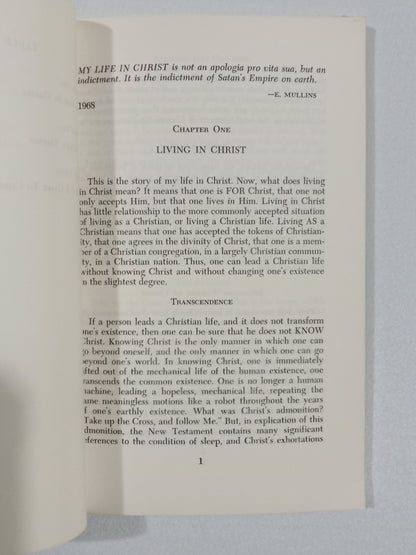 My Life in Christ by Eustace Mullins PB