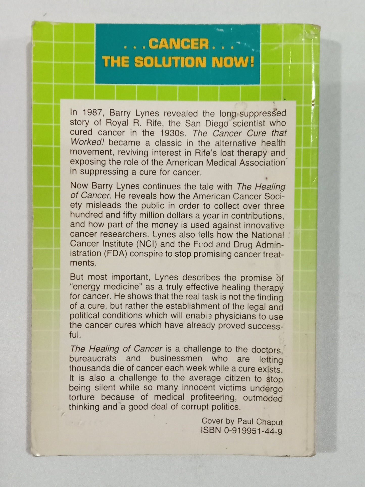 Healing of Cancer: The Cures, the Cover-Ups, and the Solution Now by Barry Lynes