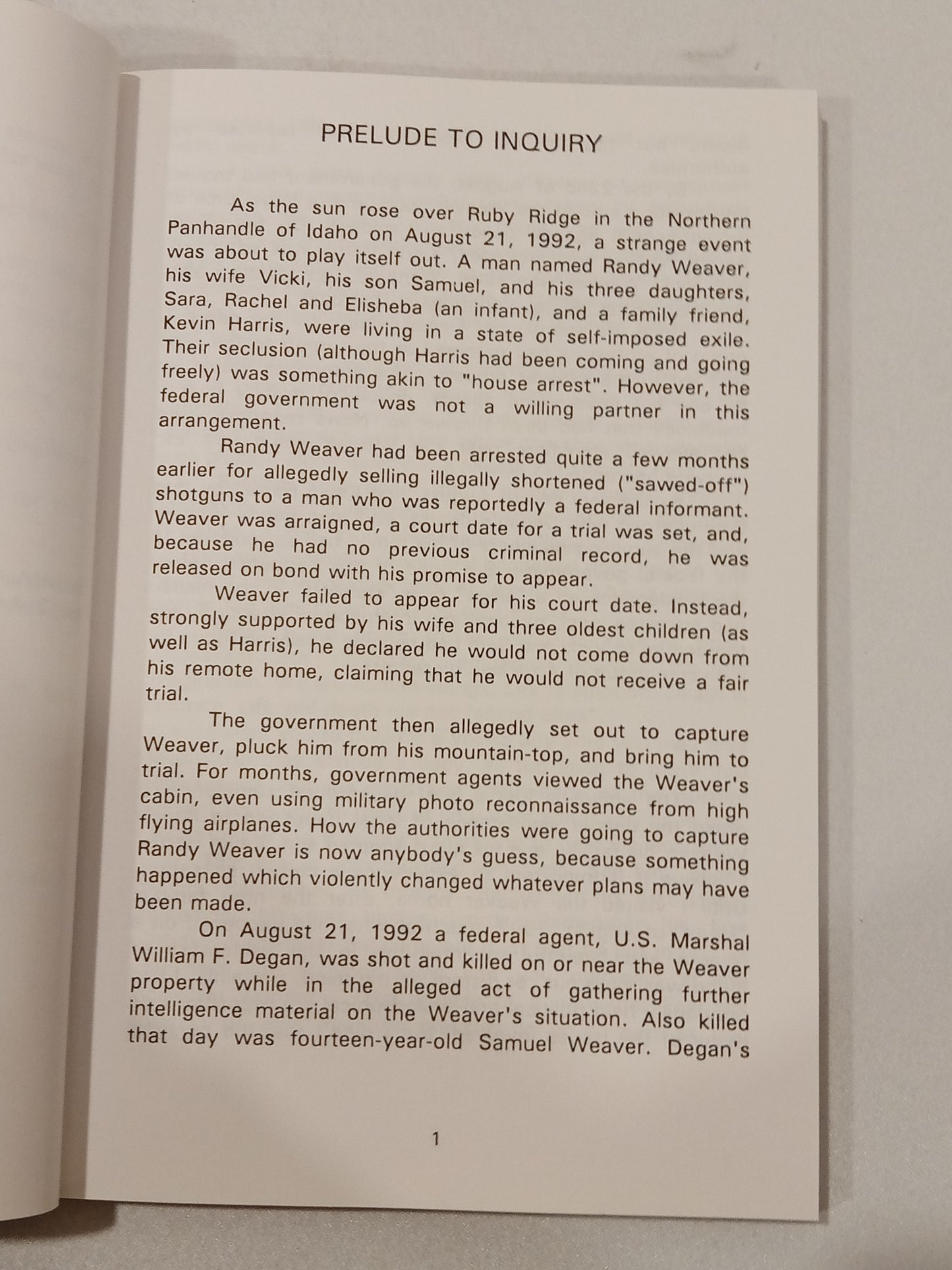 Mountain of Lies: Apprehension and Arrest of Randy Weaver by Kirby Ferris PB