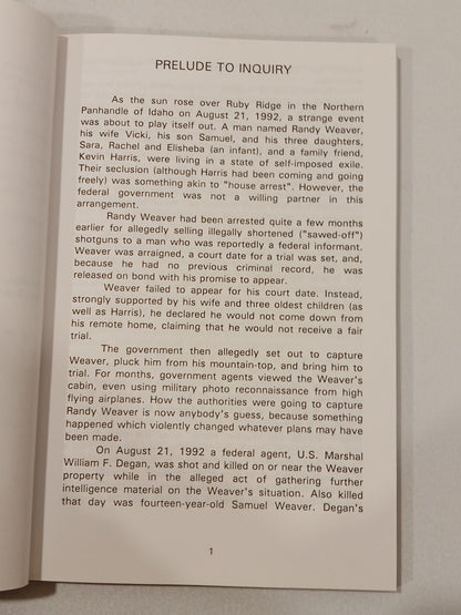 Mountain of Lies: Apprehension and Arrest of Randy Weaver by Kirby Ferris PB