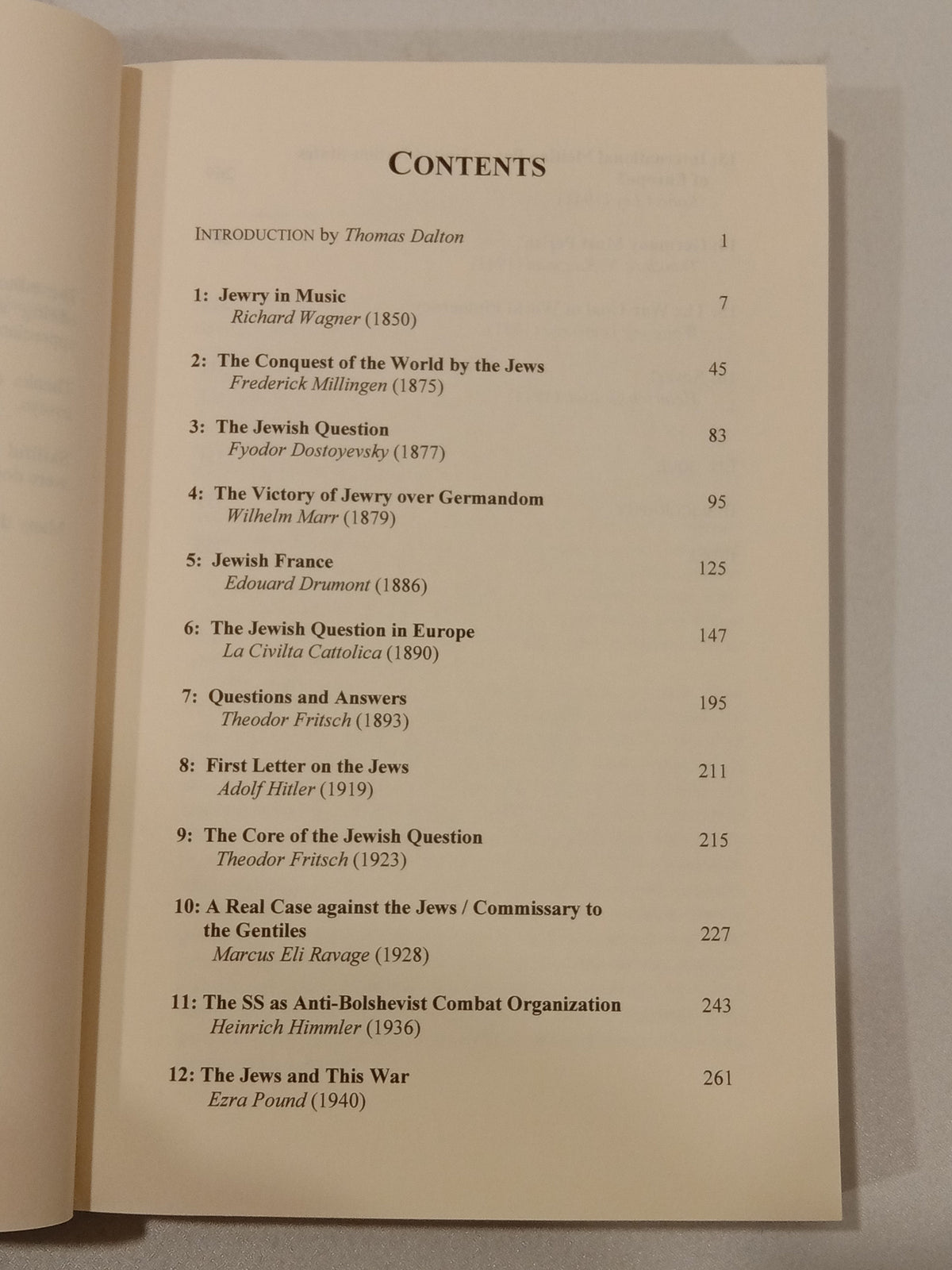 Classic Essays on the Jewish Question, Volume 1 by Thomas Dalton PB