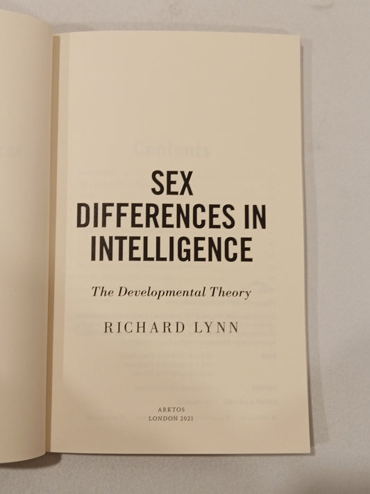 Sex Differences in Intelligence: The Developmental Theory by Richard Lynn PB